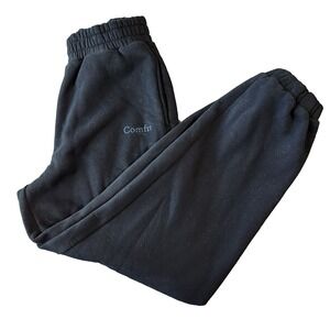 Comfrt Black Thick Joggers Size M